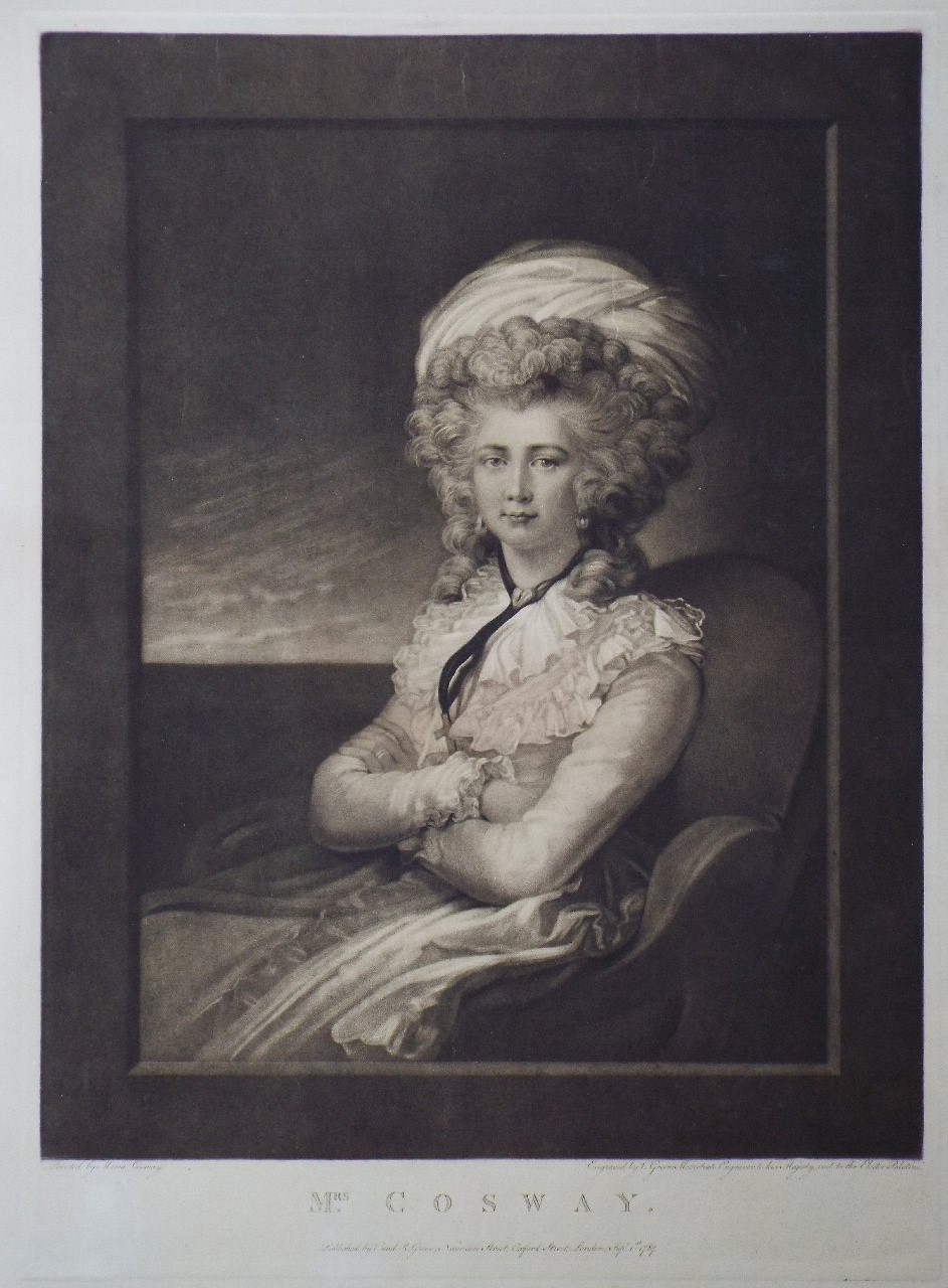 Mezzotint - Mrs. Cosway. - Green